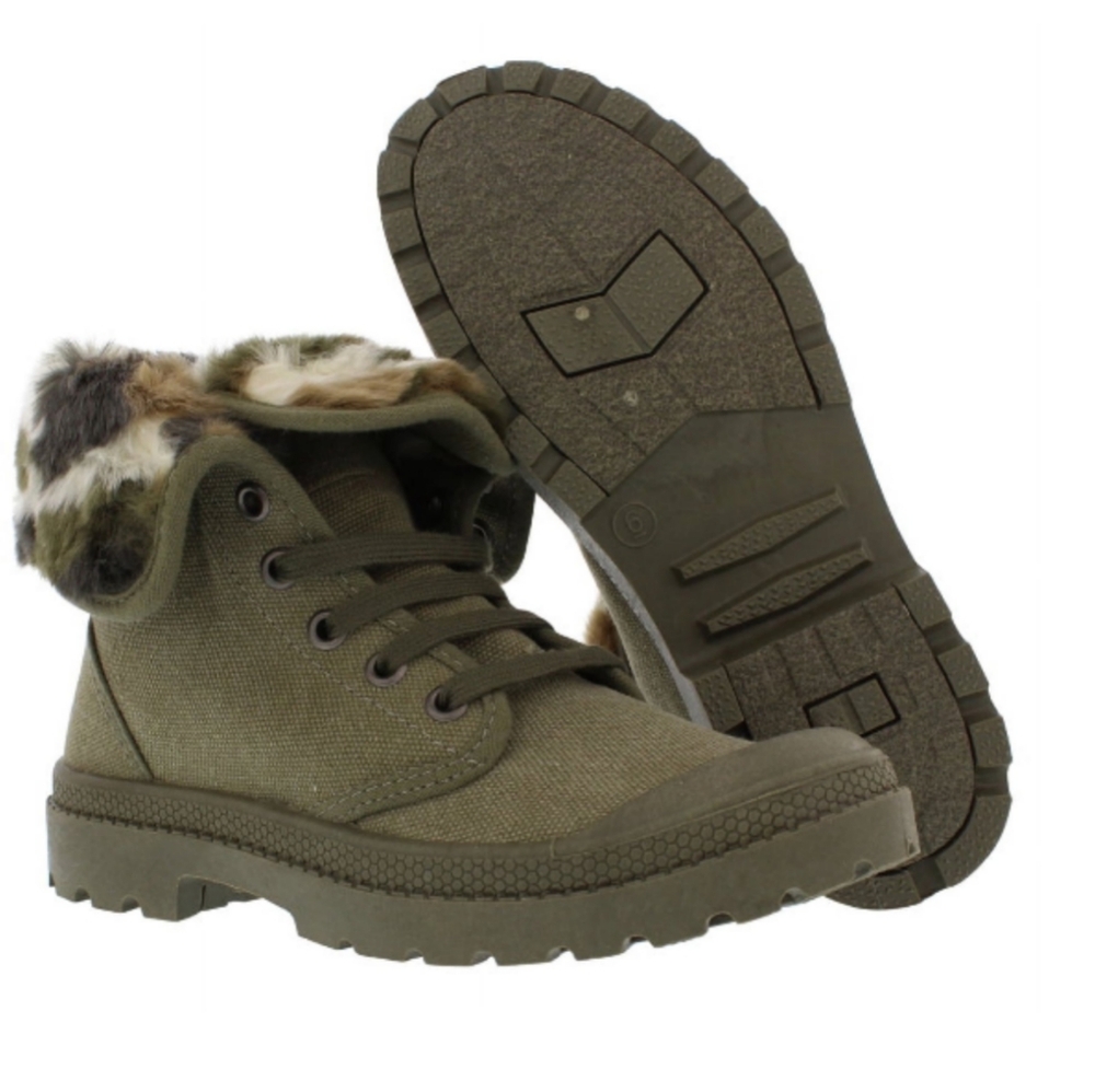 Rocket Dog Pilot Olive Canvas Ankle Boots Size 7 Women's Like New
